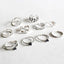 Adjustable Fashion Vintage Personality 925 Silver Rings For Women Jewelry WAAMII   