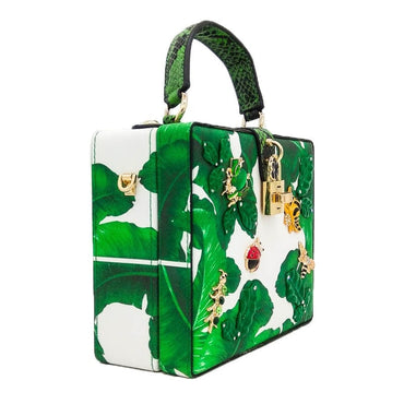 Animal Embroidery Beading Green Evening Bag Box Clutch - - Luxury bags by WAAMII