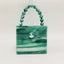 Bead Top Handle Jade Green Acrylic Box Clutch bags WAAMII Green W12cm×H11cm×D13cm 
