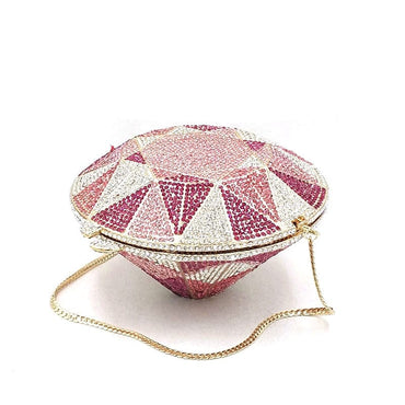 Big Diamond Crystal CZ Clutch Bridal Wedding Evening Bag - - Luxury bags by WAAMII