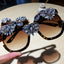 Big frame Square Women Rhinestone Sunglasses Accessories WAAMII   