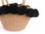 Black White Hairball Straw Bag Women Basket Summer Beach Bag bags WAAMII   
