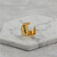 Brass With 18K Yellow Gold Plated English Letters Alphabet Rings Size Adjustable Jewelry WAAMII T  