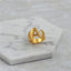 Brass With 18K Yellow Gold Plated English Letters Alphabet Rings Size Adjustable Jewelry WAAMII A  