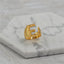 Brass With 18K Yellow Gold Plated English Letters Alphabet Rings Size Adjustable Jewelry WAAMII E  