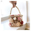 Brenda Pearl Floral Beading Honeycomb Clutch bags WAAMII   