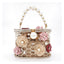 Brenda Pearl Floral Beading Honeycomb Clutch - beige L18.5 W9.5 H13cm - Luxury bags by WAAMII