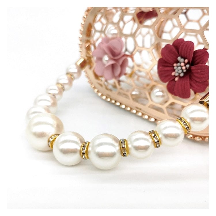 Brenda Pearl Floral Beading Honeycomb Clutch - - Luxury bags by WAAMII