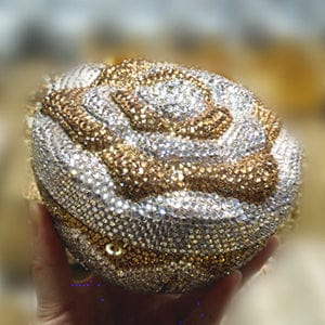 Cake Shape Colorful Crystals Clutch - Show As Picture 2 10cmX10cmX5cm - Luxury bags by WAAMII