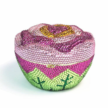 Cake Shape Colorful Crystals Clutch - Show As Picture 10cmX10cmX5cm - Luxury bags by WAAMII