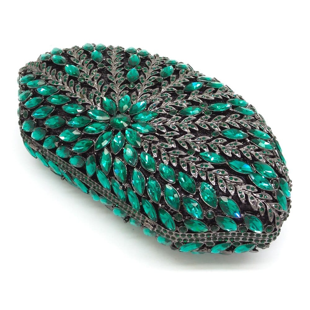 Cecilia Green Emerald Diamond Clutch bags WAAMII   