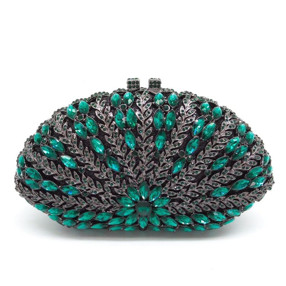 Cecilia Green Emerald Diamond Clutch - - Luxury bags by WAAMII