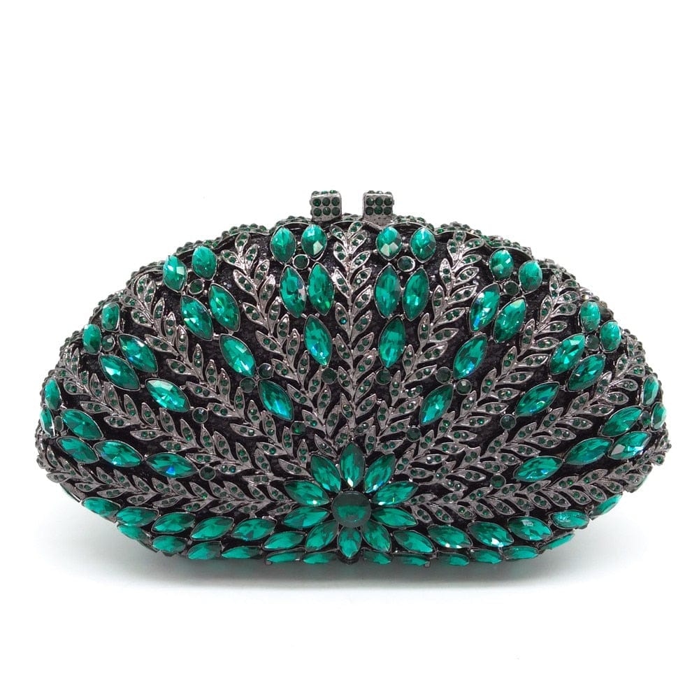 Cecilia Green Emerald Diamond Clutch bags WAAMII   