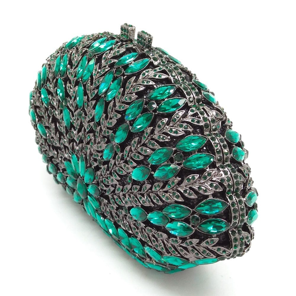 Cecilia Green Emerald Diamond Clutch - - Luxury bags by WAAMII