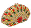Cecilia Green Emerald Diamond Clutch - Multicolor - Luxury bags by WAAMII