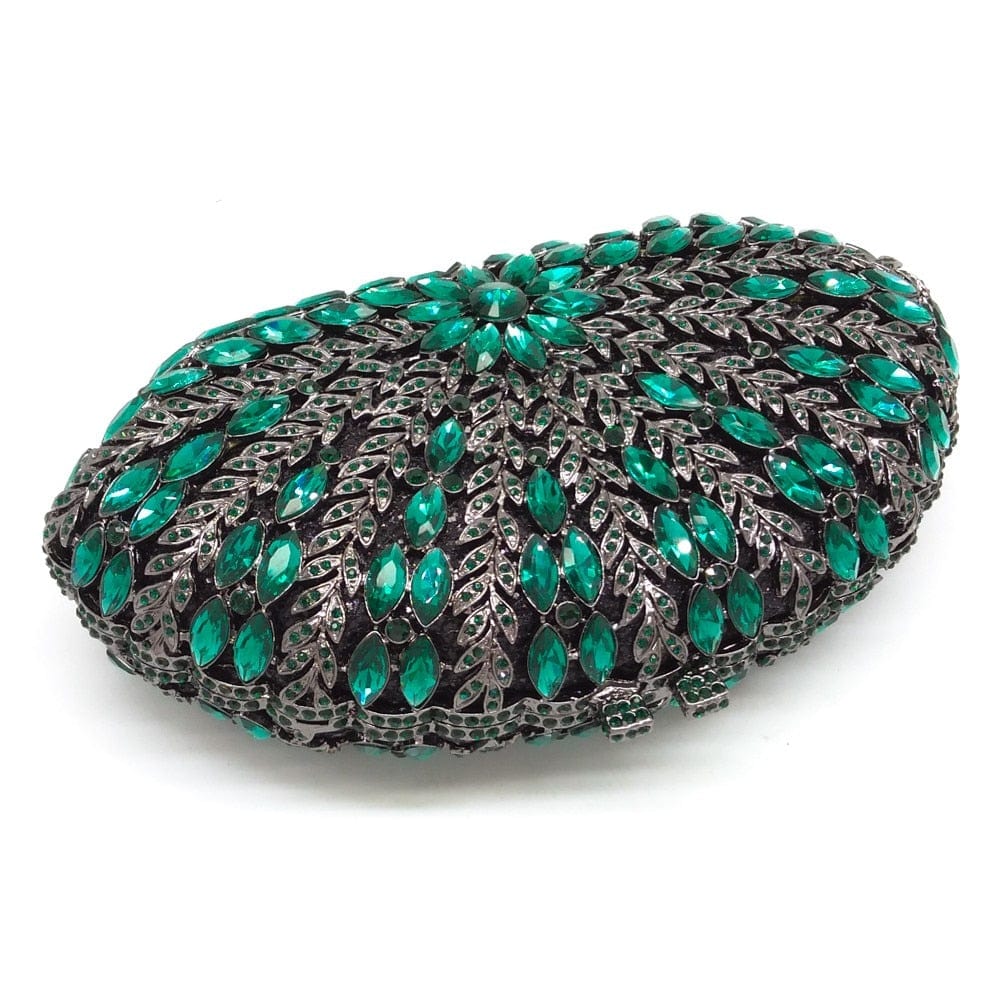 Cecilia Green Emerald Diamond Clutch - - Luxury bags by WAAMII