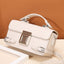 Chic Box Shape Large Buckle Leather Crossbody Bag bags WAAMII   