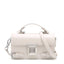 Chic Box Shape Large Buckle Leather Crossbody Bag bags WAAMII White  