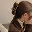 Chic  Leopard Print Flannel Hair Clip Accessories WAAMII   