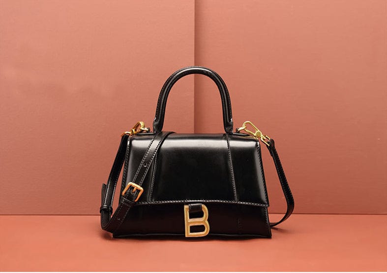 Claudie Hourglass Croc Top Handle Leather Handbag Tote bags WAAMII   