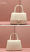 Claudie Hourglass Croc Top Handle Leather Handbag Tote bags WAAMII   