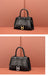 Claudie Hourglass Croc Top Handle Leather Handbag Tote bags WAAMII   