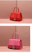 Claudie Hourglass Croc Top Handle Leather Handbag Tote bags WAAMII   