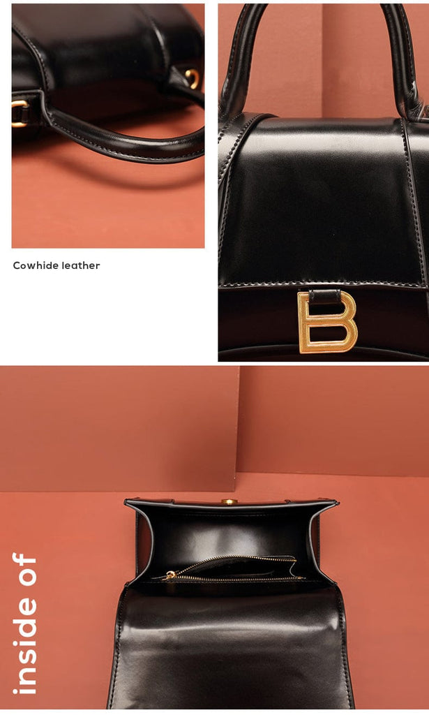 Claudie Hourglass Croc Top Handle Leather Handbag Tote bags WAAMII   