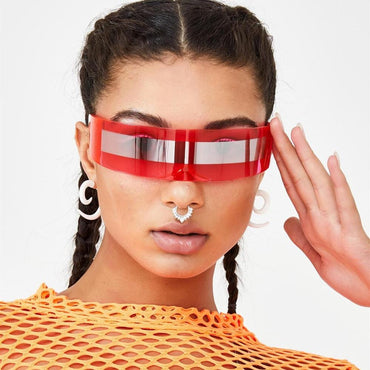 Cobalt Robo Raver Shield Cool Sunglasses - - Luxury Accessories by WAAMII