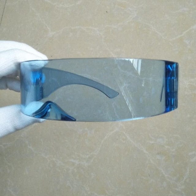 Cobalt Robo Raver Shield Cool Sunglasses Accessories WAAMII Transparent pure blue  