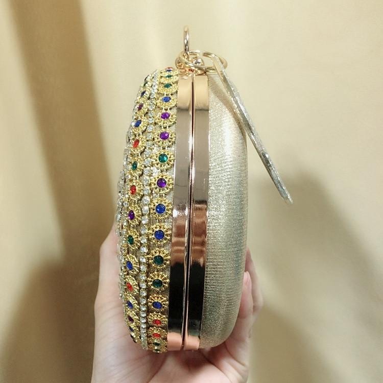 Colorful Rhinestone Crystal Round Ball Clutch - - Luxury bags by WAAMII
