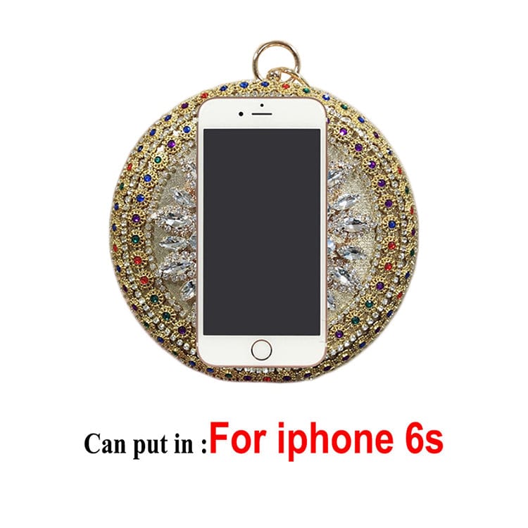 Colorful Rhinestone Crystal Round Ball Clutch - - Luxury bags by WAAMII