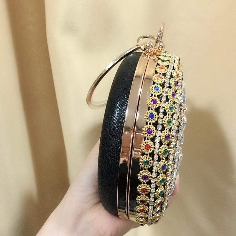 Colorful Rhinestone Crystal Round Ball Clutch - - Luxury bags by WAAMII