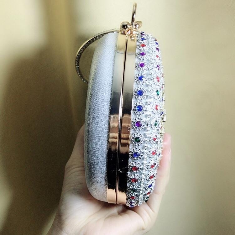 Colorful Rhinestone Crystal Round Ball Clutch - - Luxury bags by WAAMII