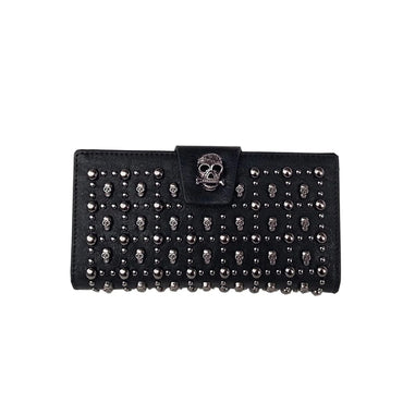 Cool Punk Style Black Skull Purse Buckle Clasp Wallet - - Luxury bags by WAAMII