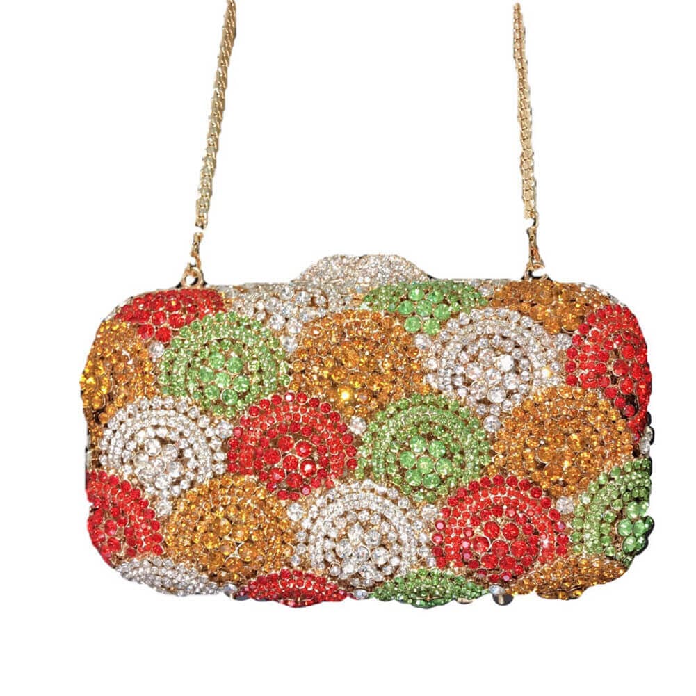 Crystal Colorful Bubble Clutch Evening Bag bags WAAMII   