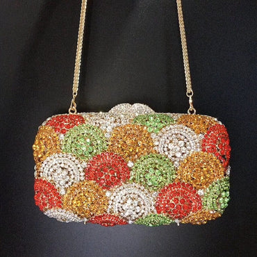 Crystal Colorful Bubble Clutch Evening Bag - - Luxury bags by WAAMII