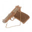 Crystal Gun Shaped Purse Pistol Style Glittering Evening Clutch bags WAAMII 12  