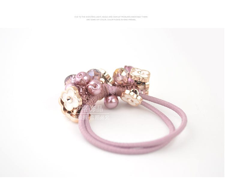 Crystal Head Ties Rope Elastic Hair Bands Accessories WAAMII   