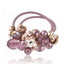 Crystal Head Ties Rope Elastic Hair Bands Accessories WAAMII Purple  