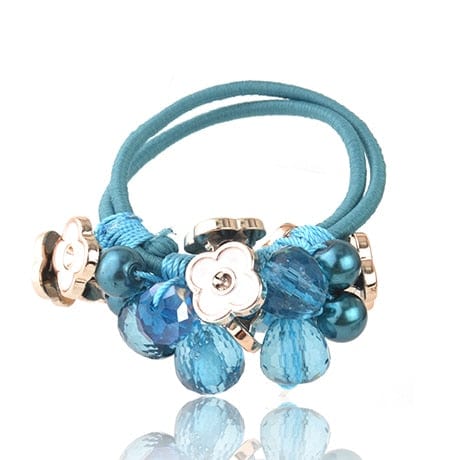 Crystal Head Ties Rope Elastic Hair Bands Accessories WAAMII   