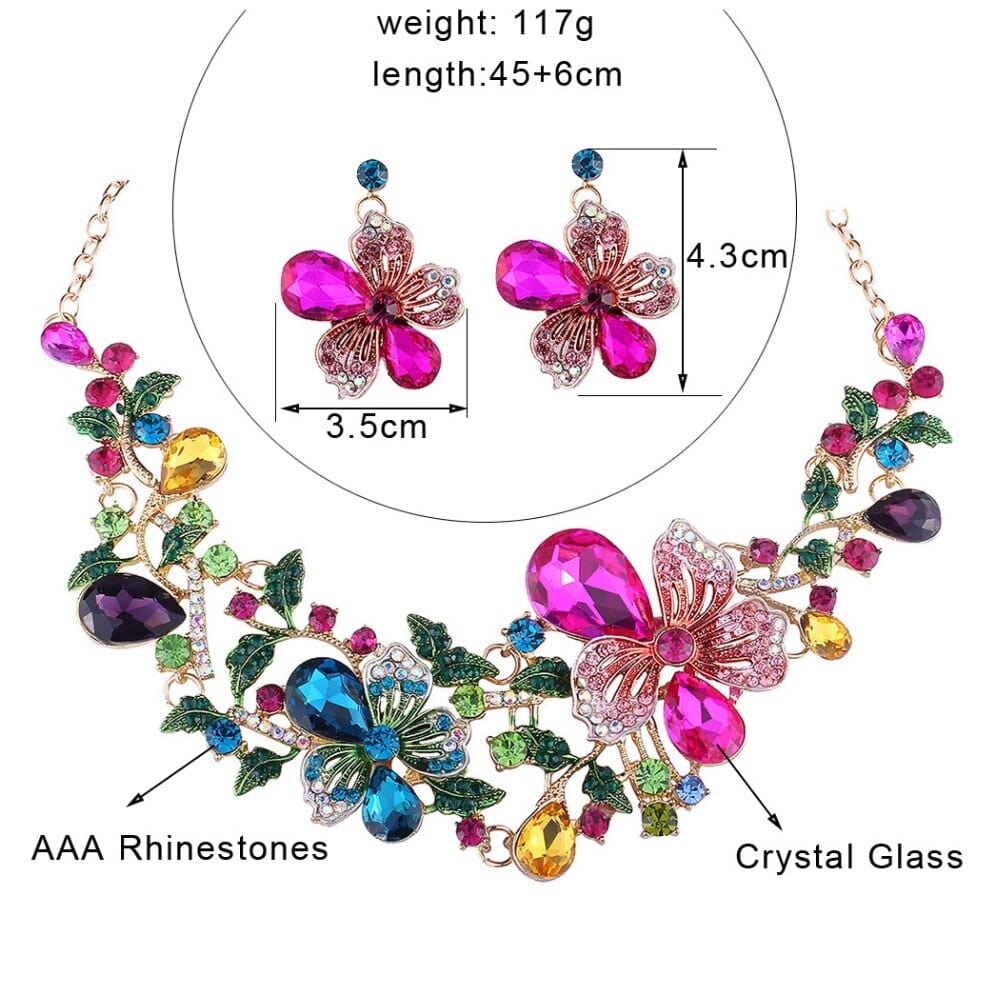 Amazon.com: Molie Austrian Crystal Rhinestone Bridal Wedding Necklace and Earrings  Jewelry Sets for Women (Light Purple): Clothing, Shoes & Jewelry