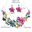 Crystal Rhinestones Flower Statement Necklace Earrings Set Luxury Bridal Jewelry Sets - - Luxury Jewelry by WAAMII