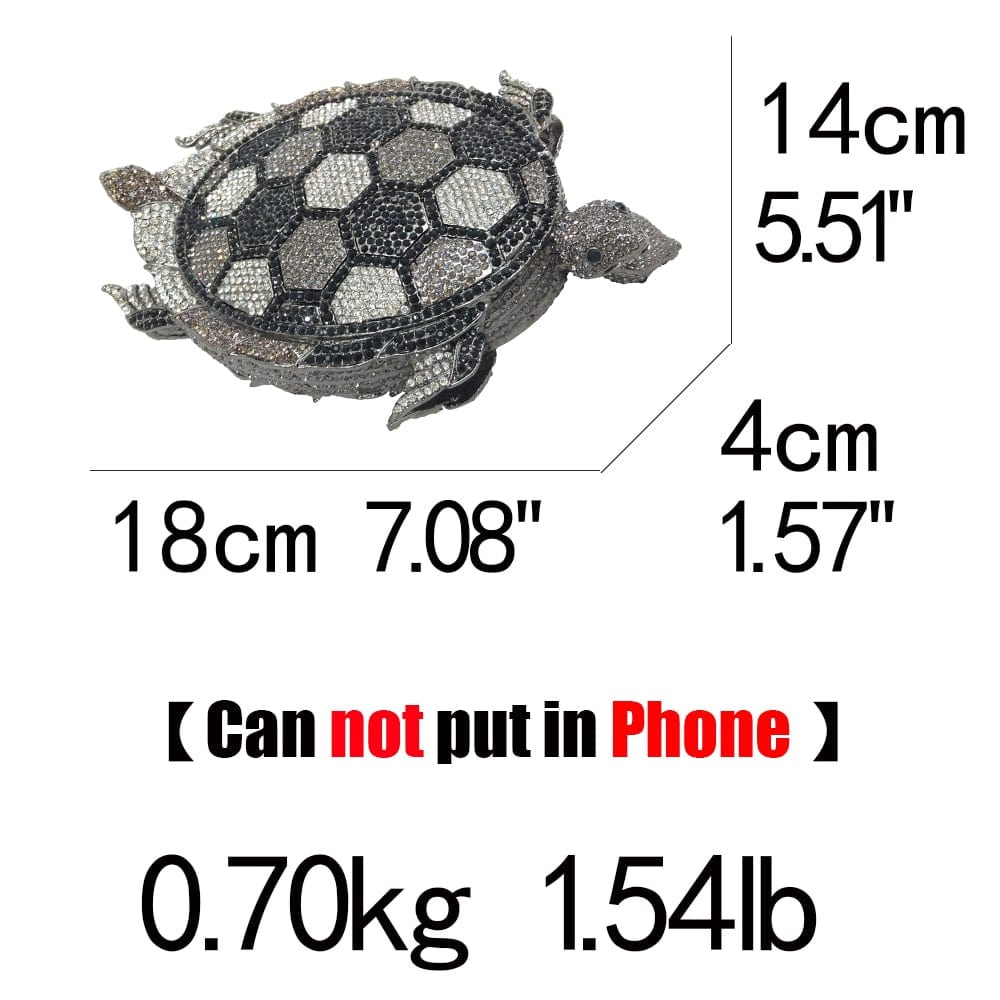 Crystal Turtle Animcal Clutch Handbag bags WAAMII   