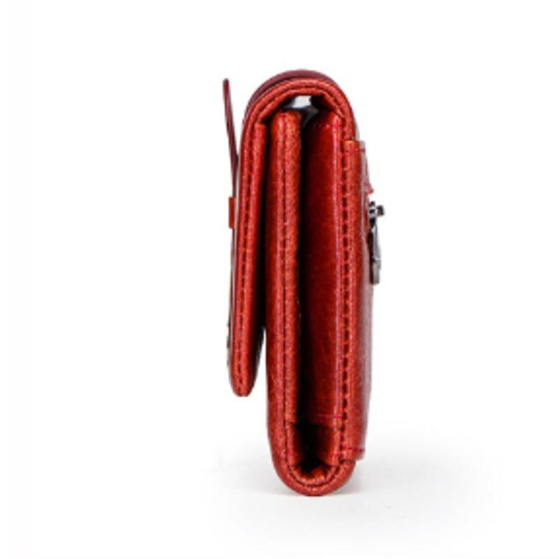 Cutest Genuine Leather Burgundy Mini Purse Wallet bags WAAMII   