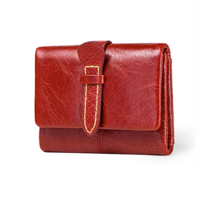 Cutest Genuine Leather Burgundy Mini Purse Wallet bags WAAMII   