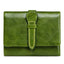 Cutest Genuine Leather Burgundy Mini Purse Wallet bags WAAMII green  