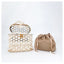 Della Pearl Beaded Honeycomb Clutch bags WAAMII   
