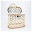 Della Pearl Beaded Honeycomb Clutch bags WAAMII   