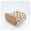 Della Pearl Beaded Honeycomb Clutch bags WAAMII   